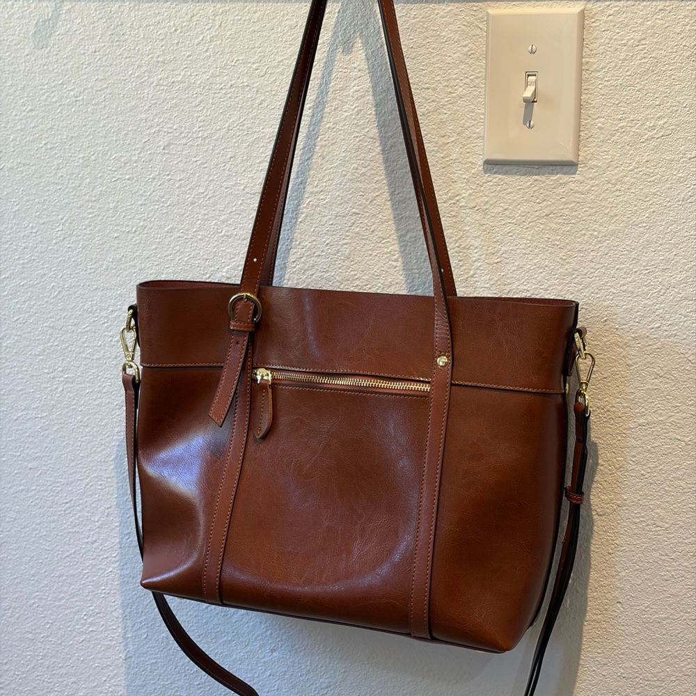Leather Tote Bag in Brown - Classic Everyday Carry